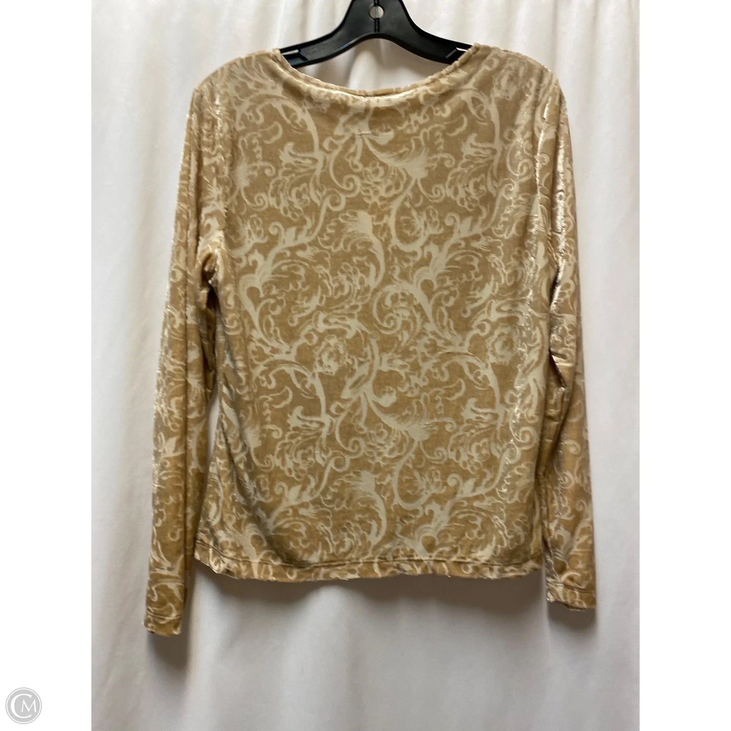 Top Long Sleeve By Talbots In Tan, Size: M