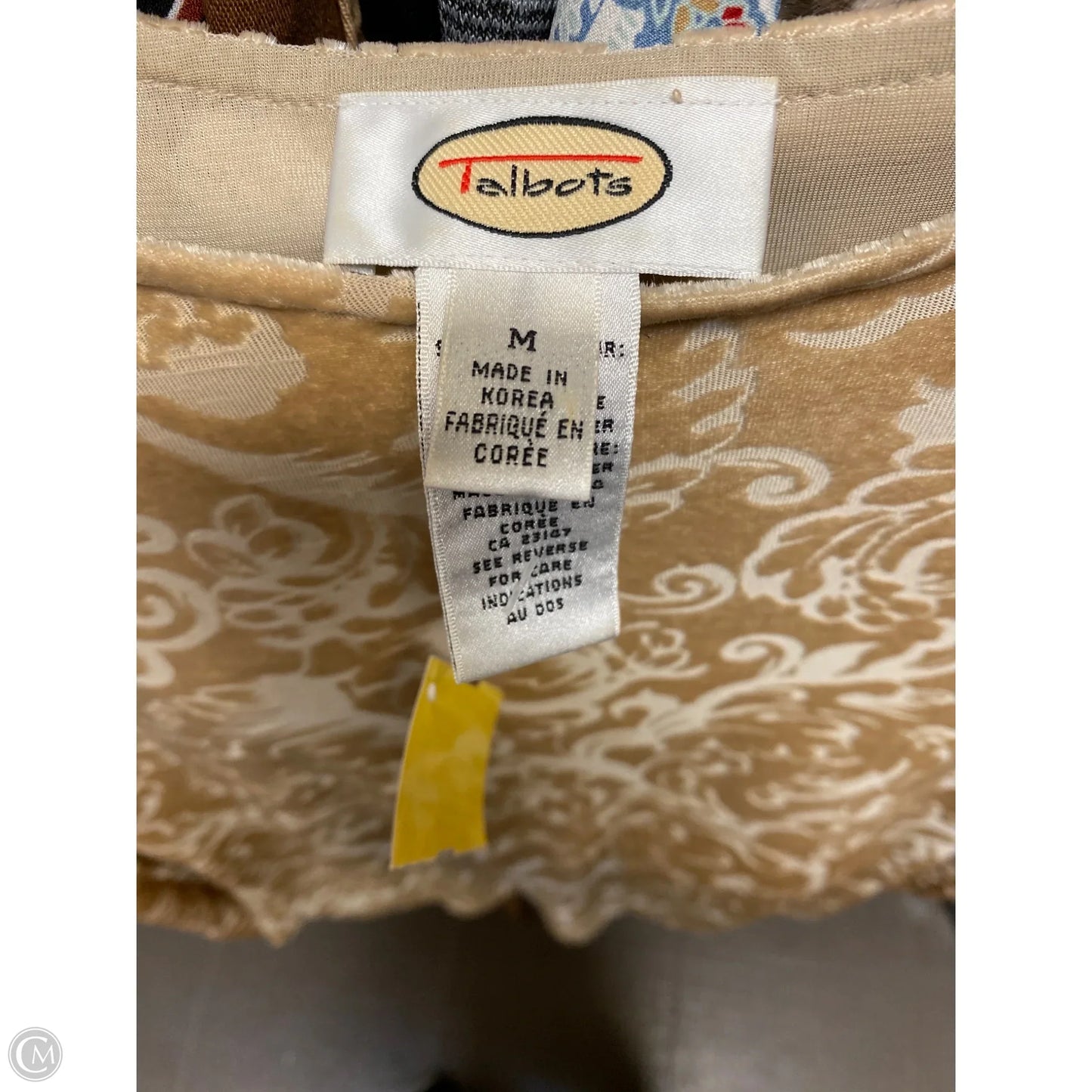 Top Long Sleeve By Talbots In Tan, Size: M