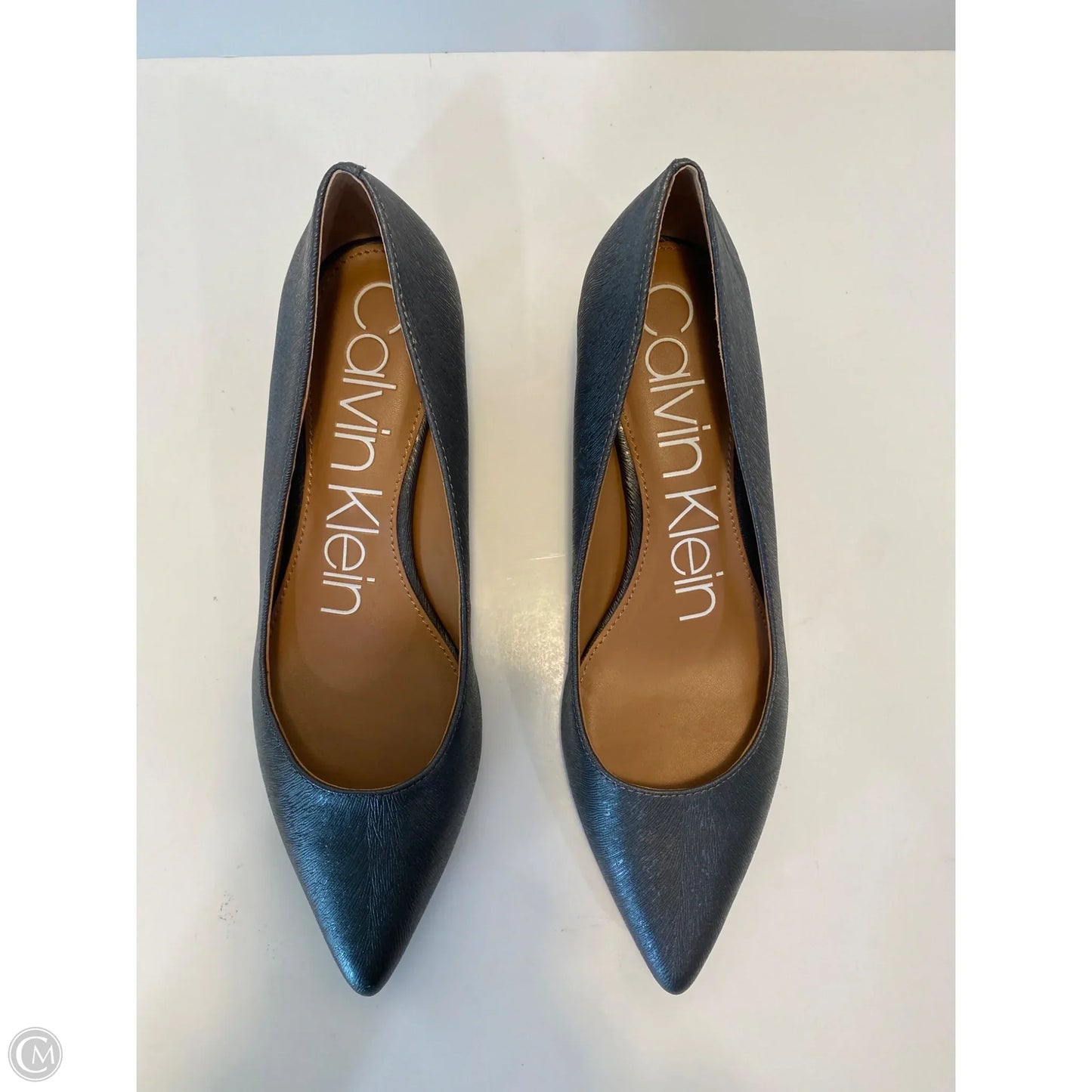 Shoes Heels Kitten By Calvin Klein In Grey, Size: 7