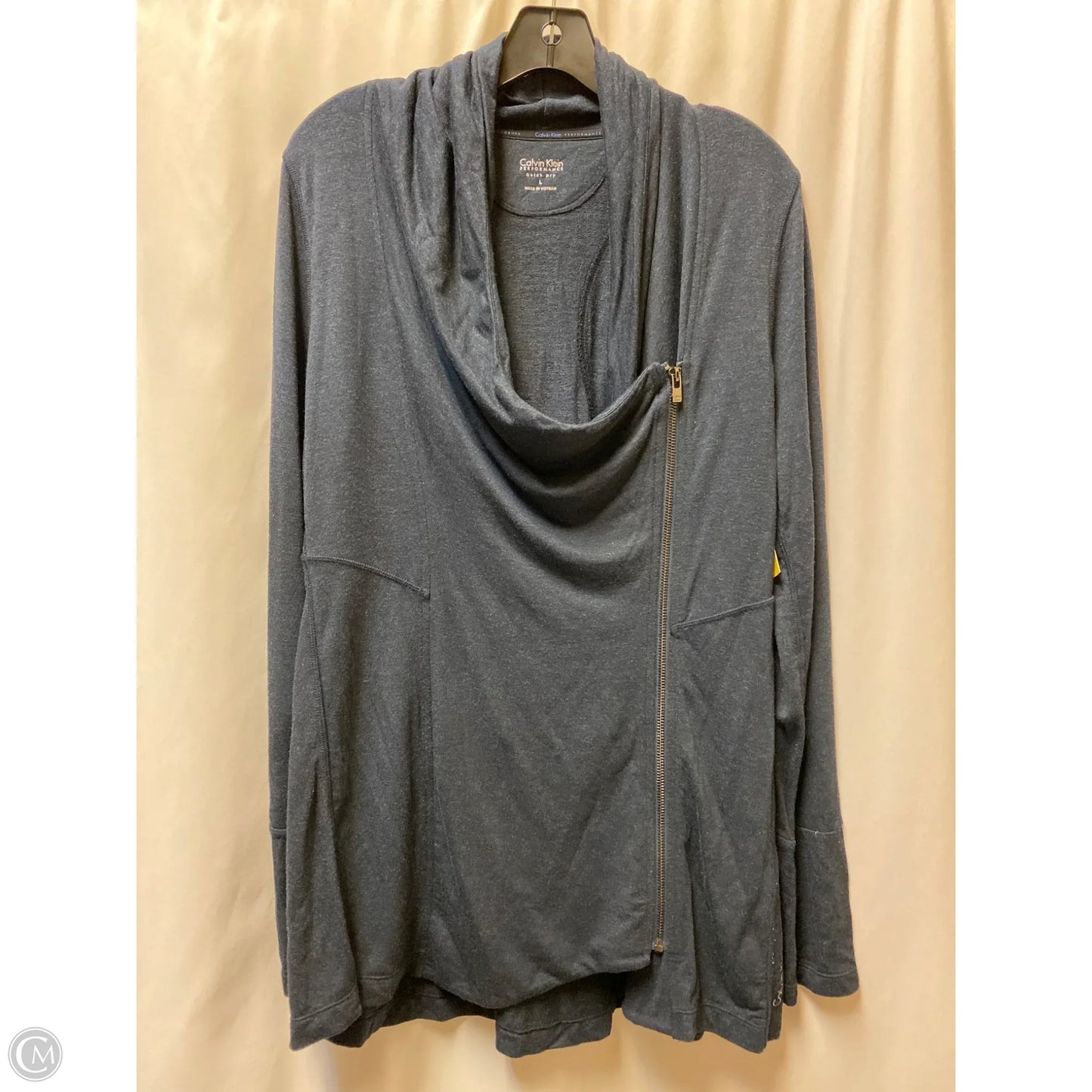 Top Long Sleeve By Calvin Klein In Blue, Size: L