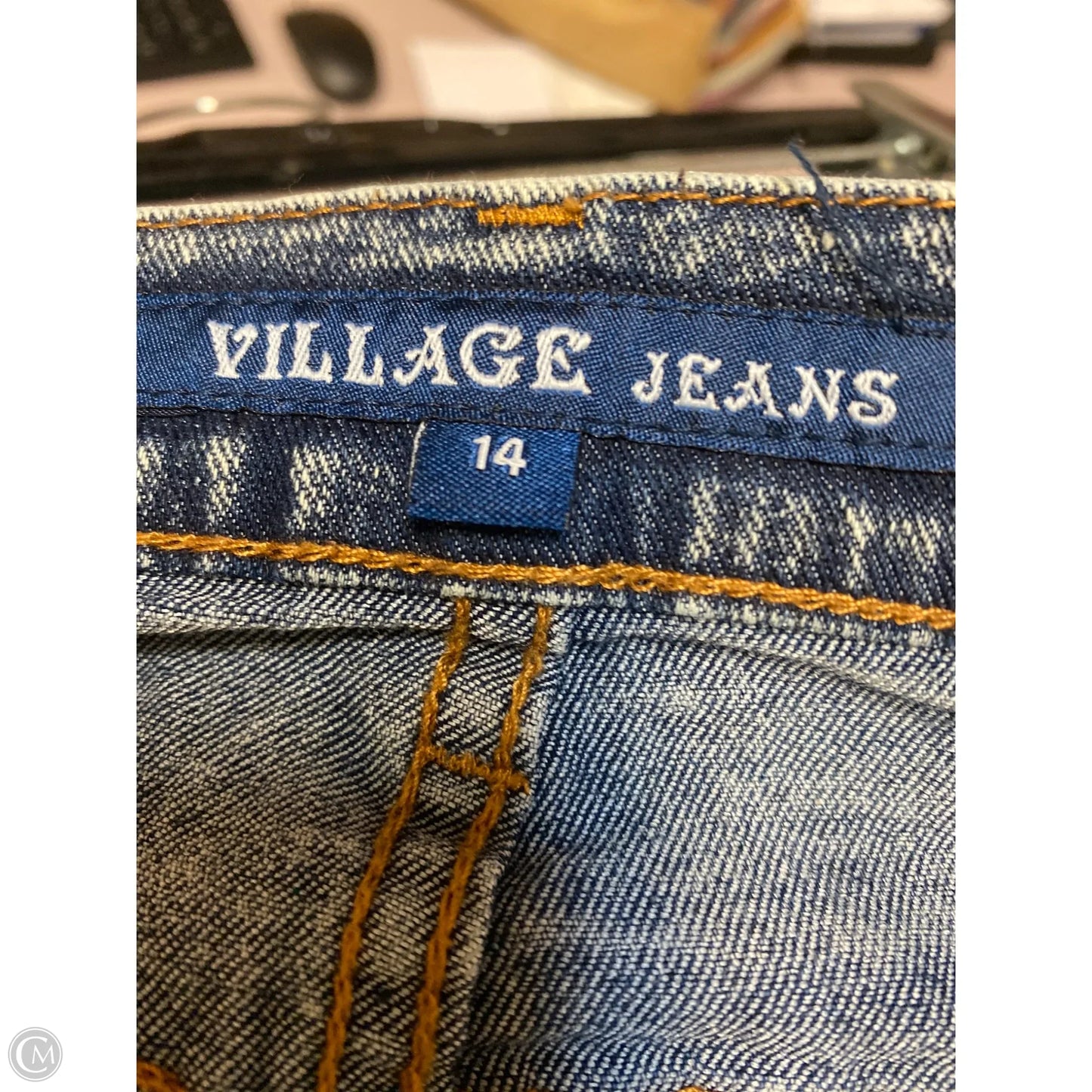 Jeans Straight By Clothes Mentor In Blue Denim, Size: 14