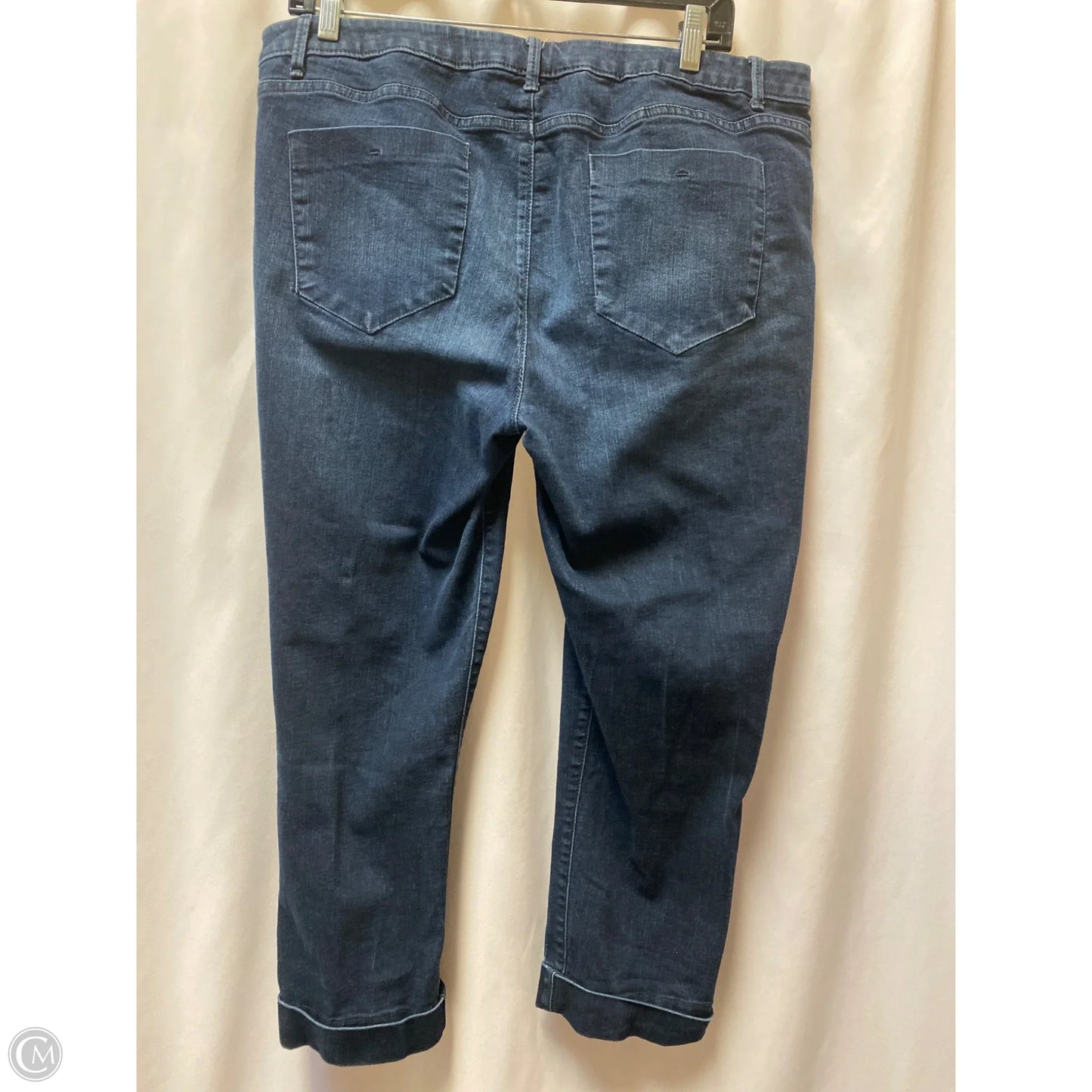 Jeans Cropped By Clothes Mentor In Navy, Size: 16