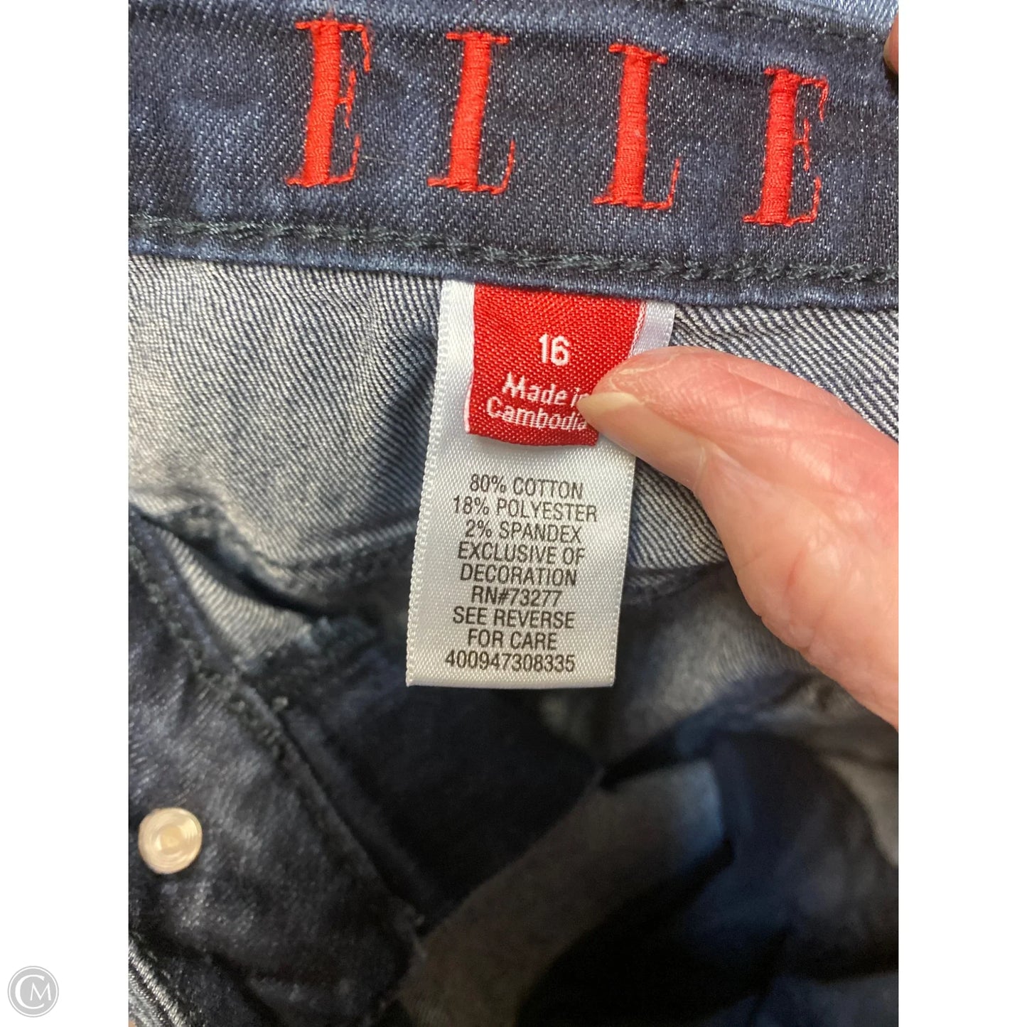 Jeans Cropped By Clothes Mentor In Navy, Size: 16