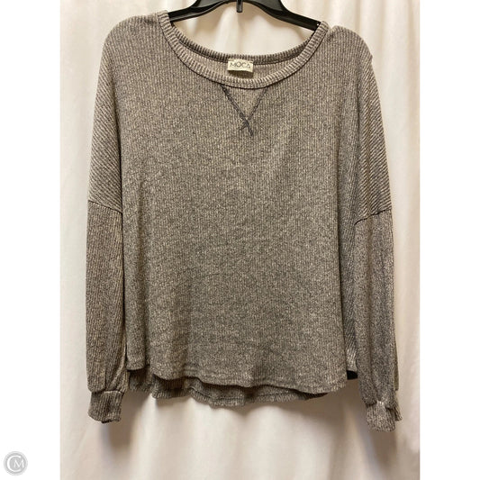 Top Long Sleeve By Clothes Mentor In Grey, Size: L