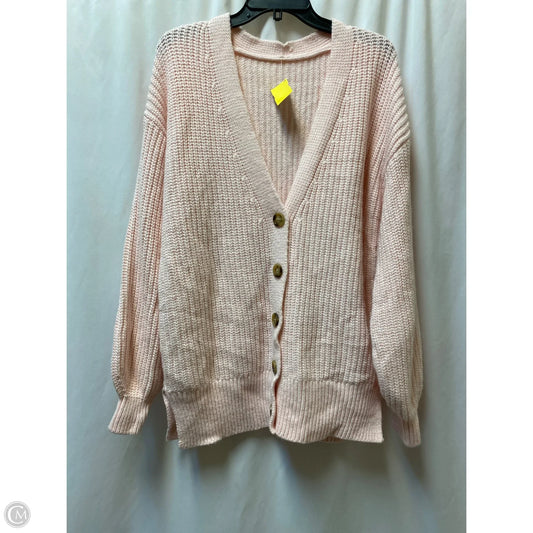 Cardigan By Clothes Mentor in Pink, Size L