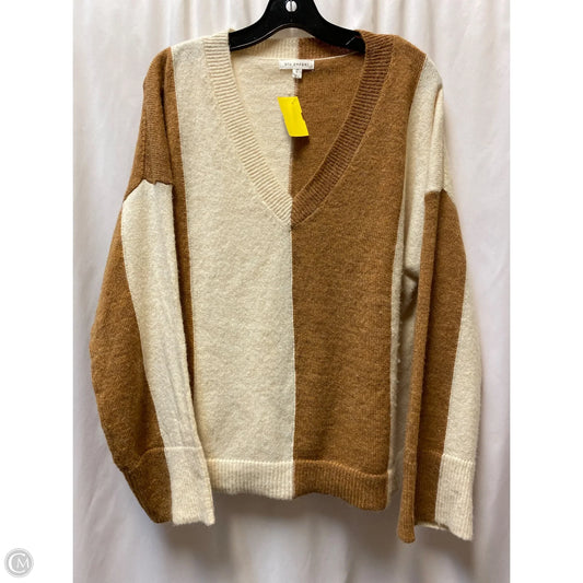 Sweater By Blu Pepper In Brown, Size: L