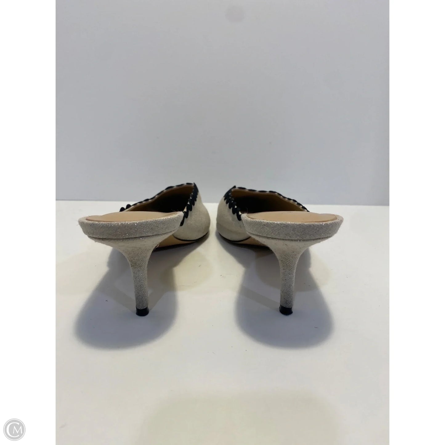 Shoes Heels Kitten By Ann Taylor In Silver, Size: 10