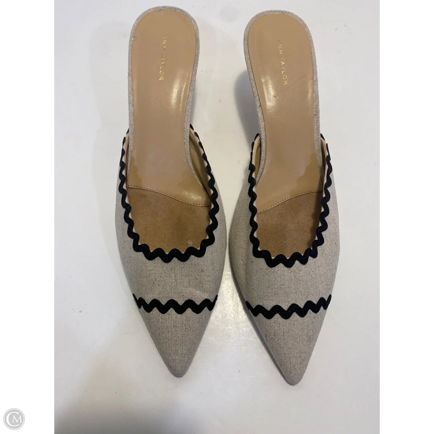 Shoes Heels Kitten By Ann Taylor In Silver, Size: 10