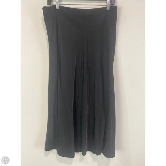Skirt Midi By Time And Tru In Black, Size: L