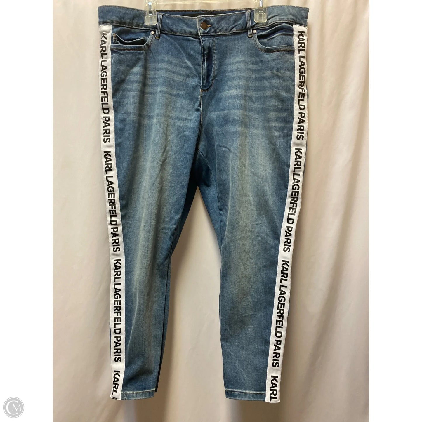 Jeans Designer By Karl Lagerfeld In Blue Denim, Size: 20