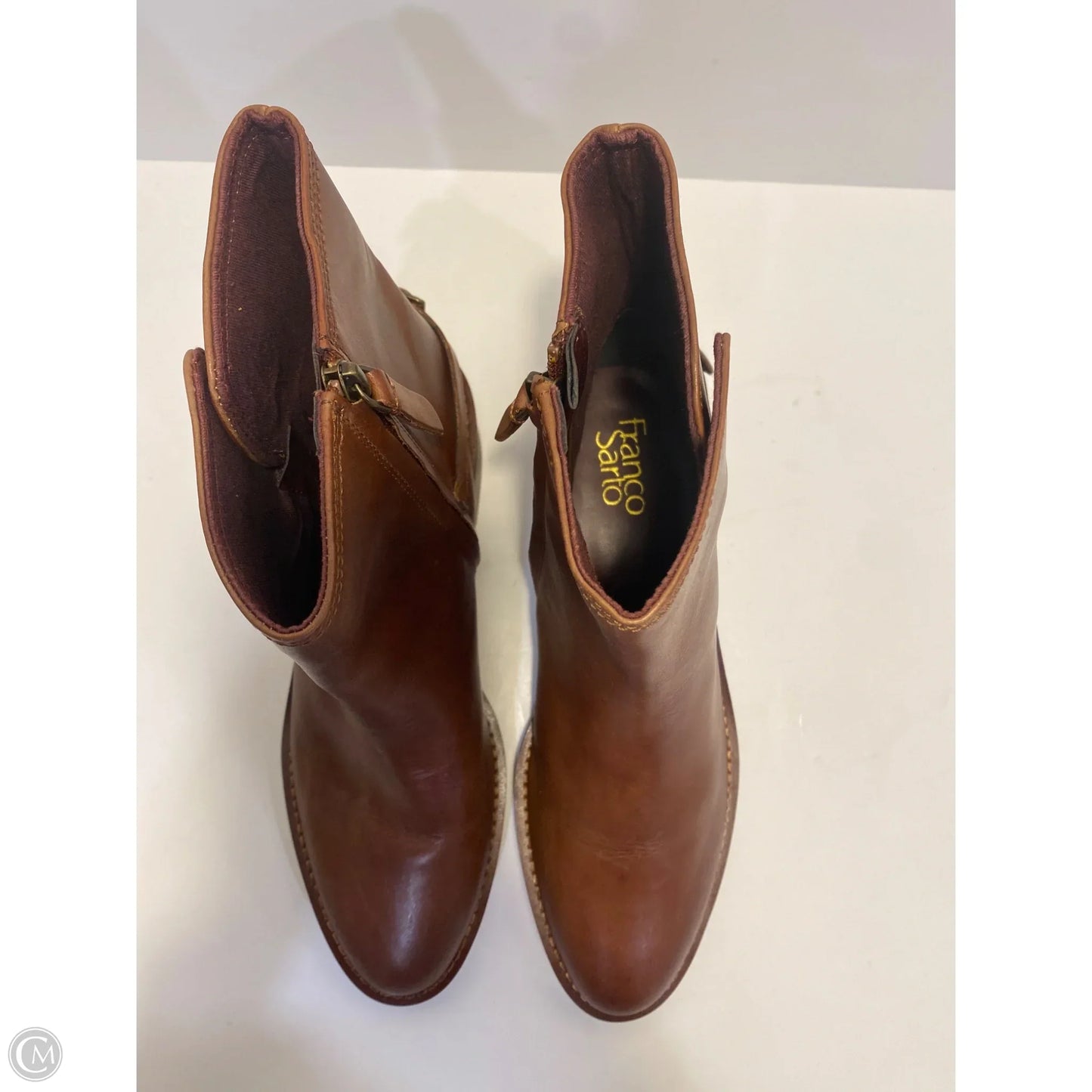 Boots Ankle Flats By Franco Sarto In Brown, Size: 9.5