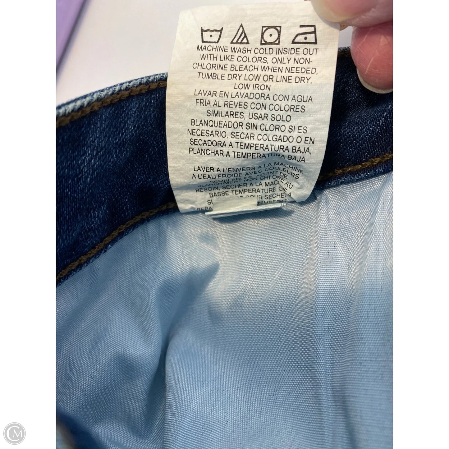 Jeans Boot Cut By Lee In Blue Denim, Size: 24