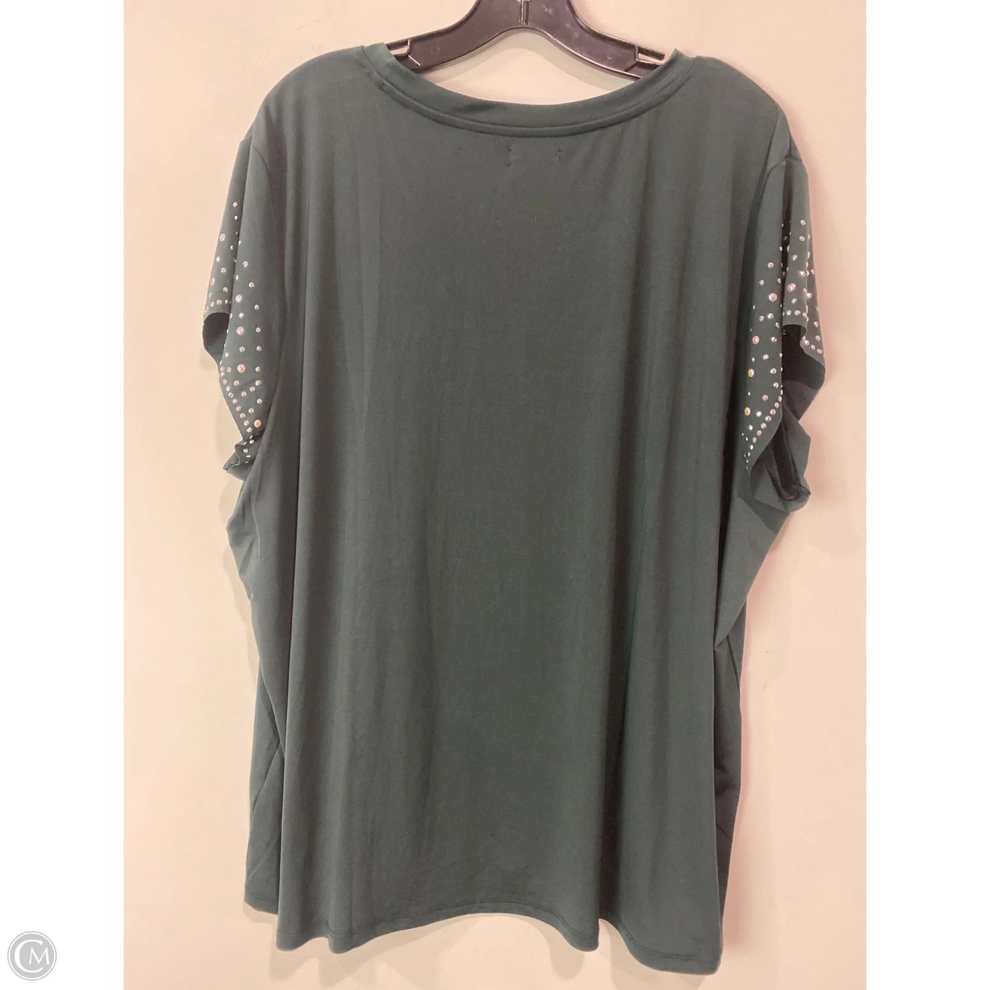 Top Short Sleeve By Edgely In Green, Size: 2x