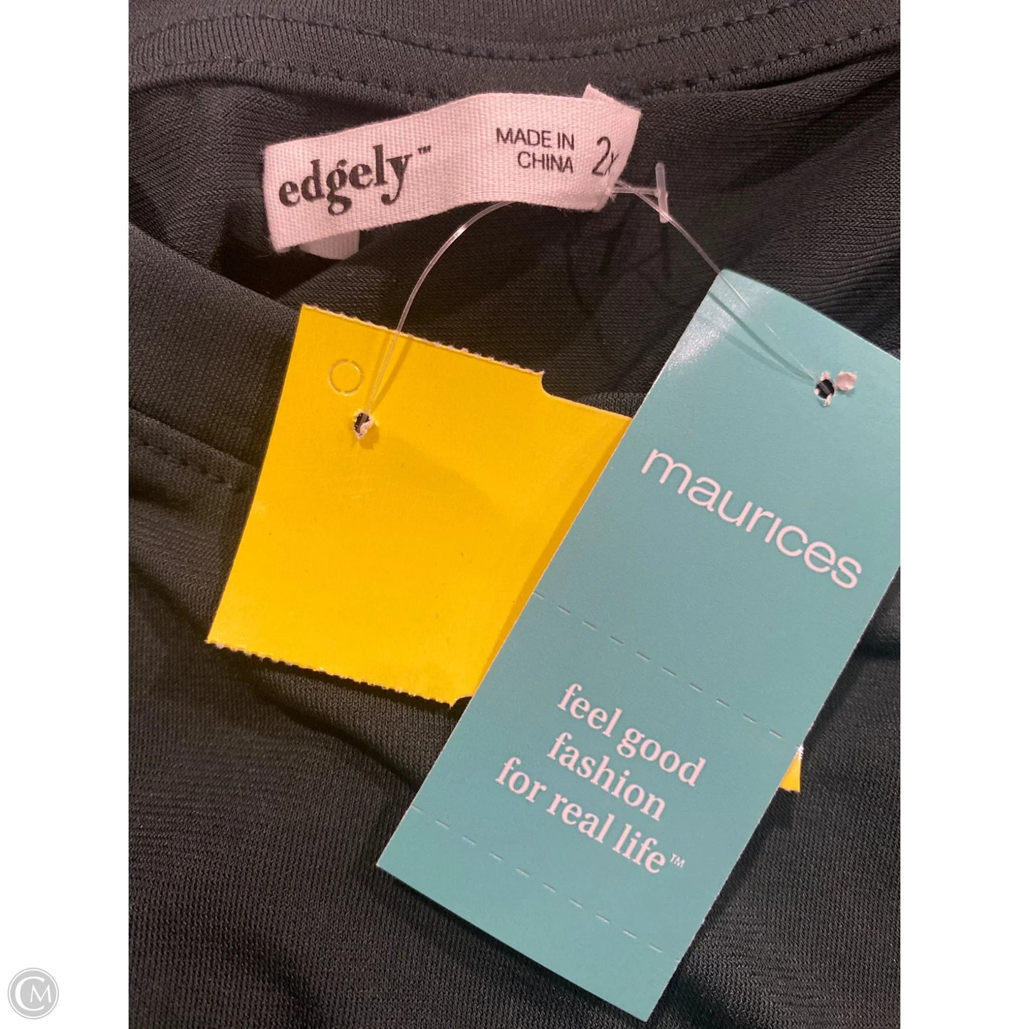 Top Short Sleeve By Edgely In Green, Size: 2x