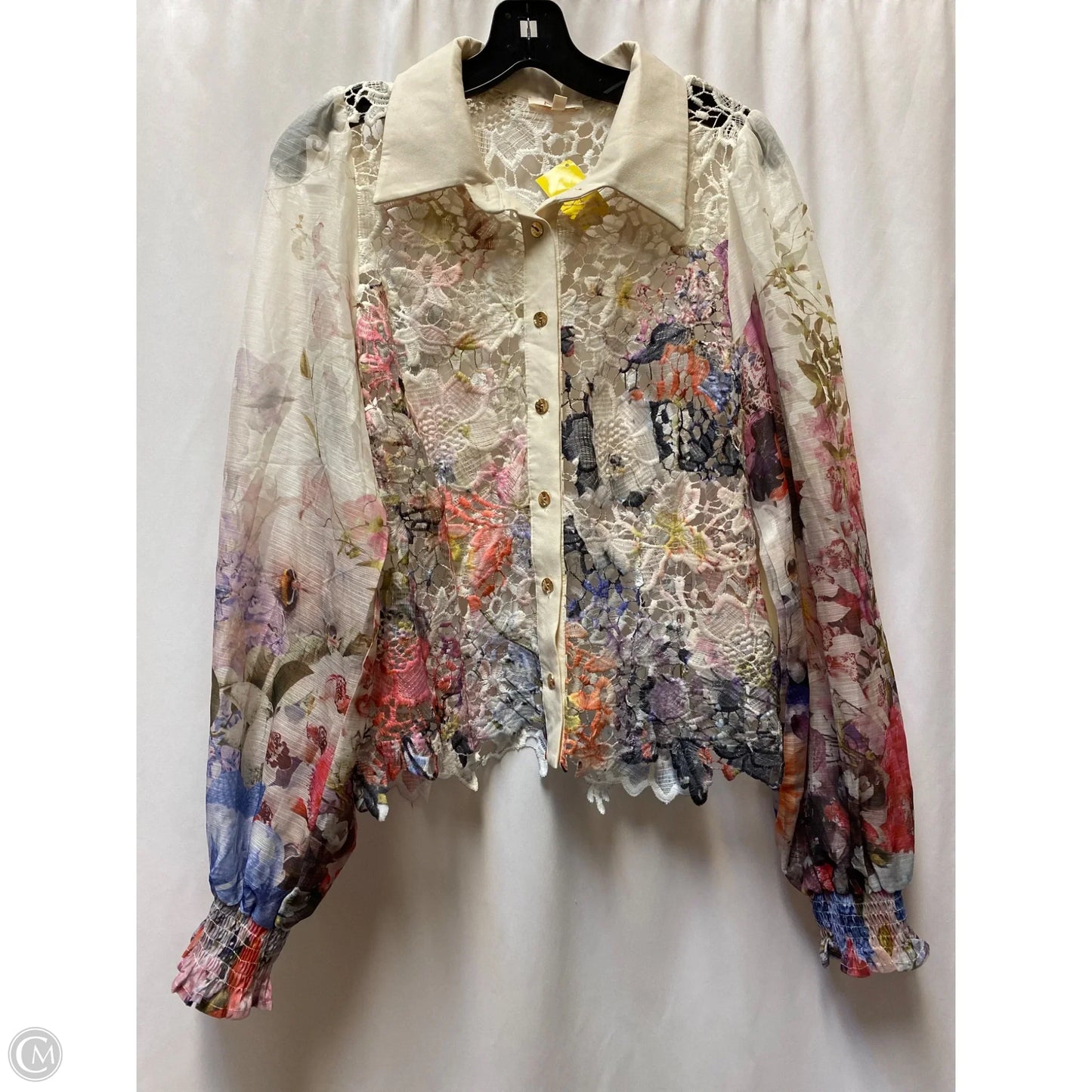 Top Long Sleeve By Peach In Multi-colored, Size: L