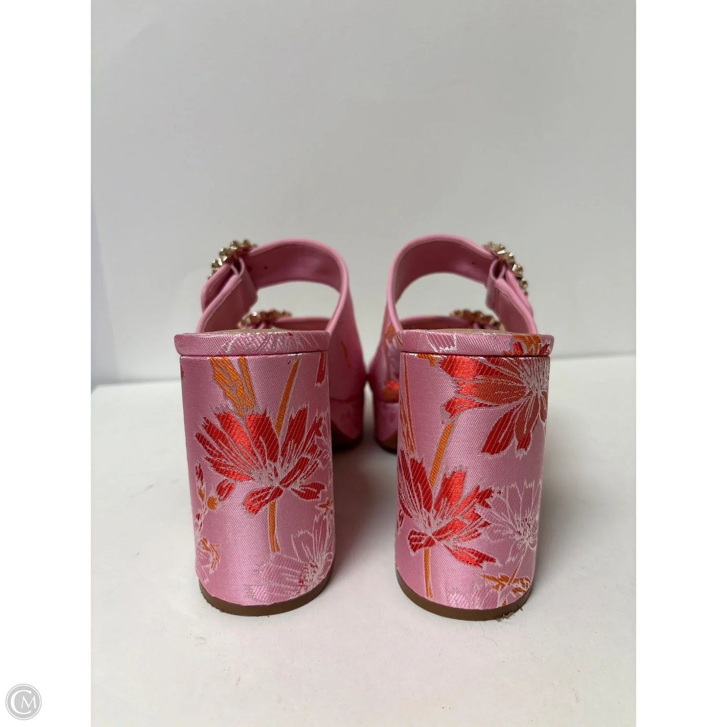 Shoes Heels Block By Gb In Pink, Size: 8