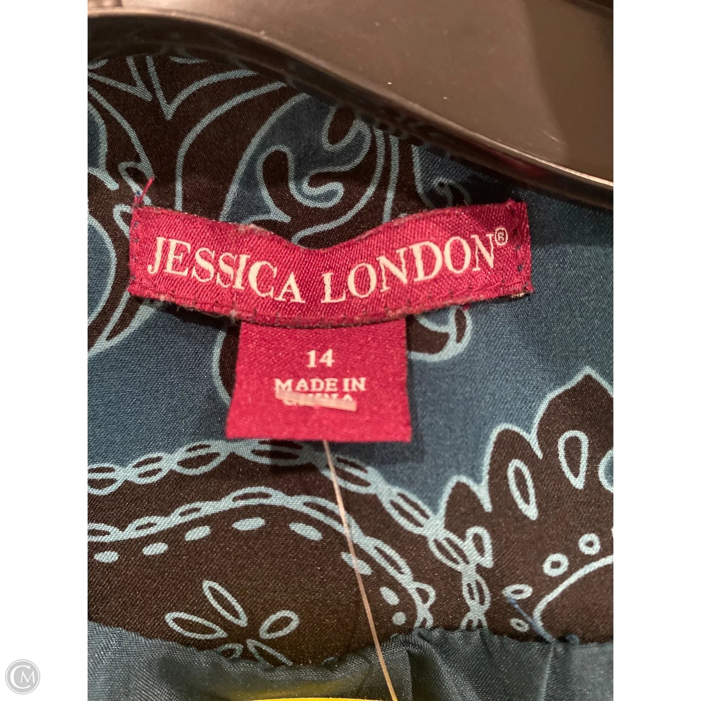 Blazer By Jessica London In Aqua, Size: L