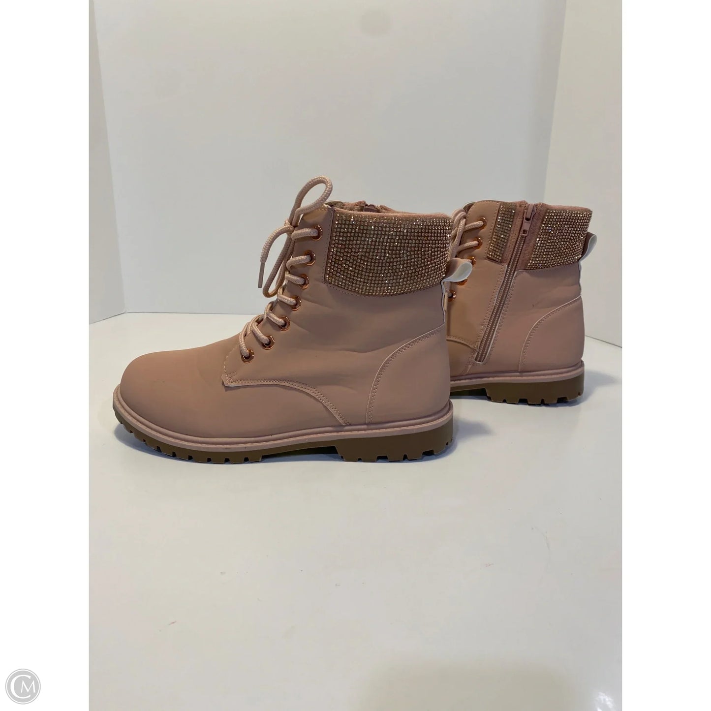 Boots Ankle Flats By Charlotte Russe In Pink, Size: 9