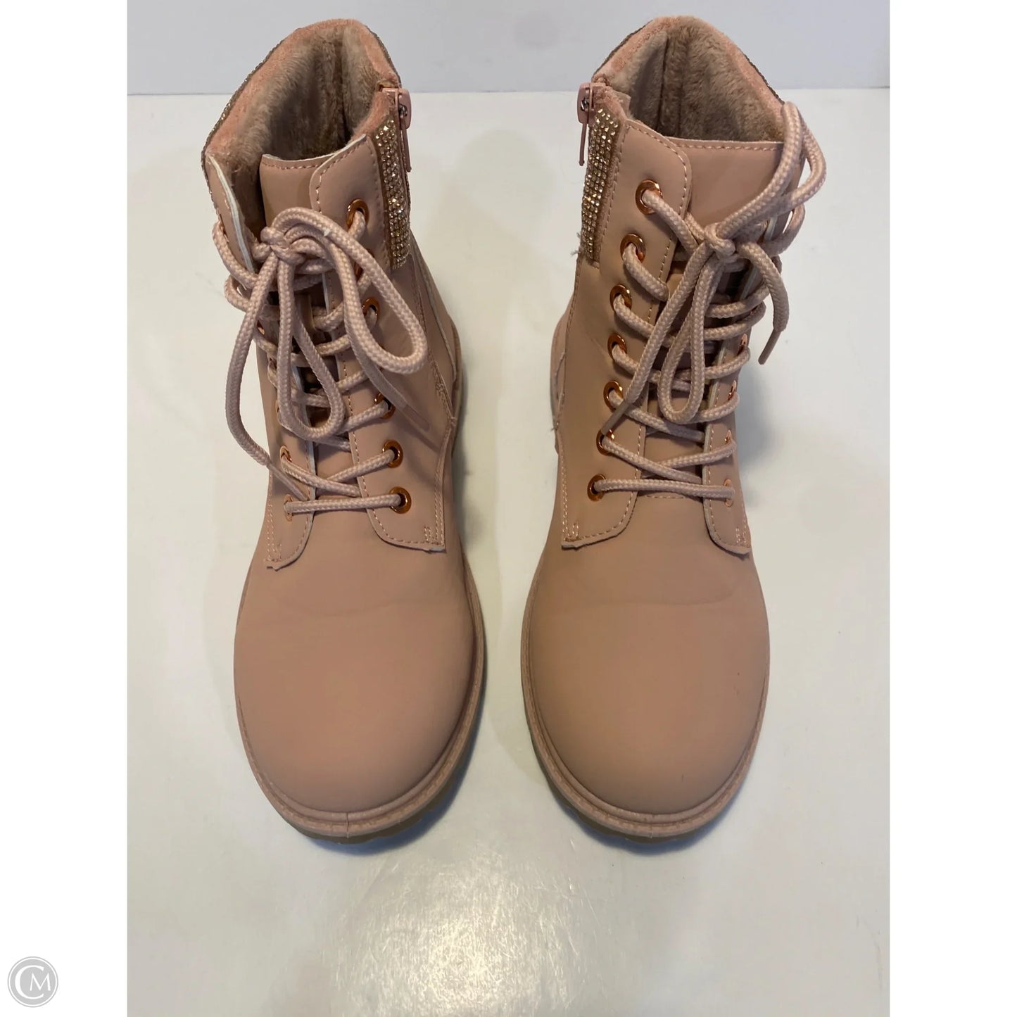 Boots Ankle Flats By Charlotte Russe In Pink, Size: 9