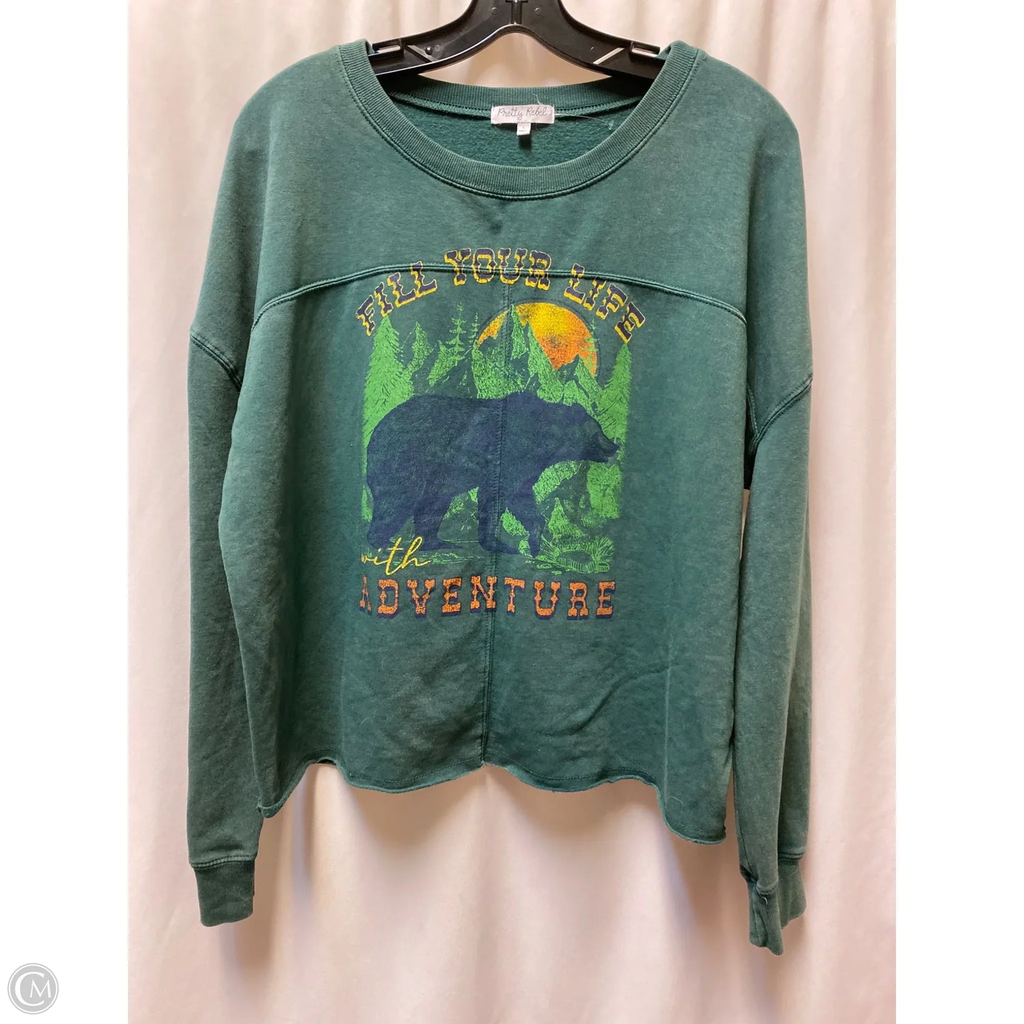 Top Long Sleeve By Clothes Mentor In Green, Size: L