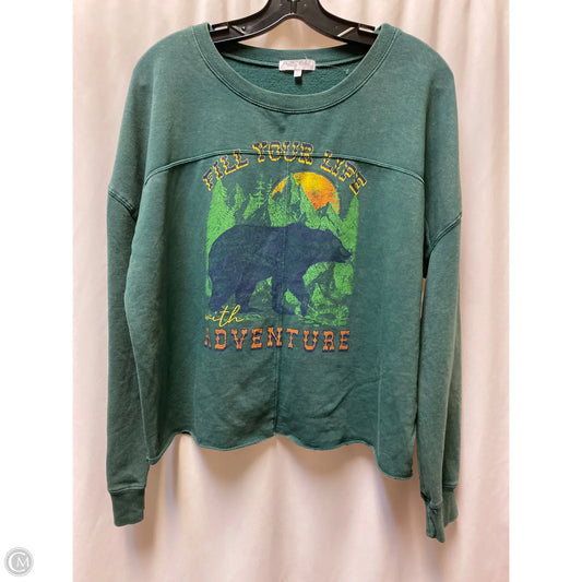 Top Long Sleeve By Clothes Mentor In Green, Size: L