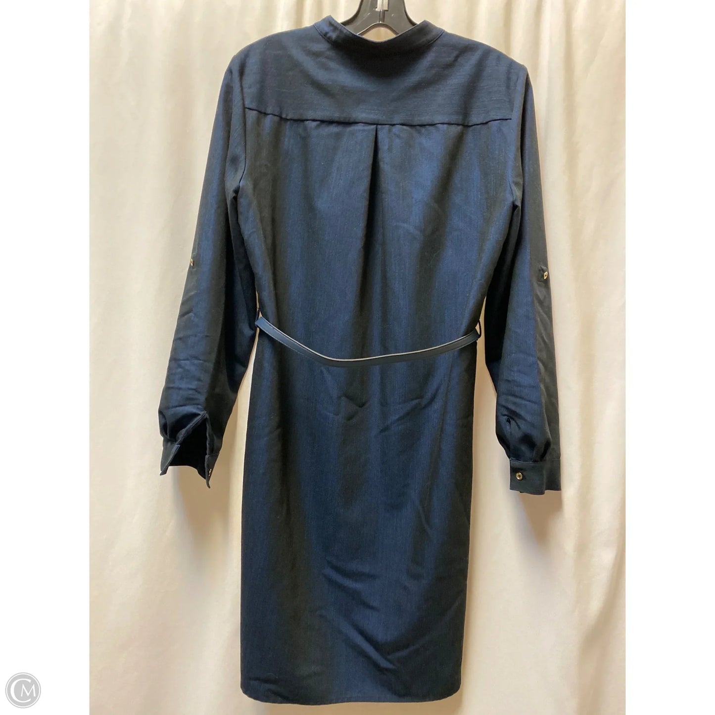Dress Casual Midi By Calvin Klein In Navy, Size: M