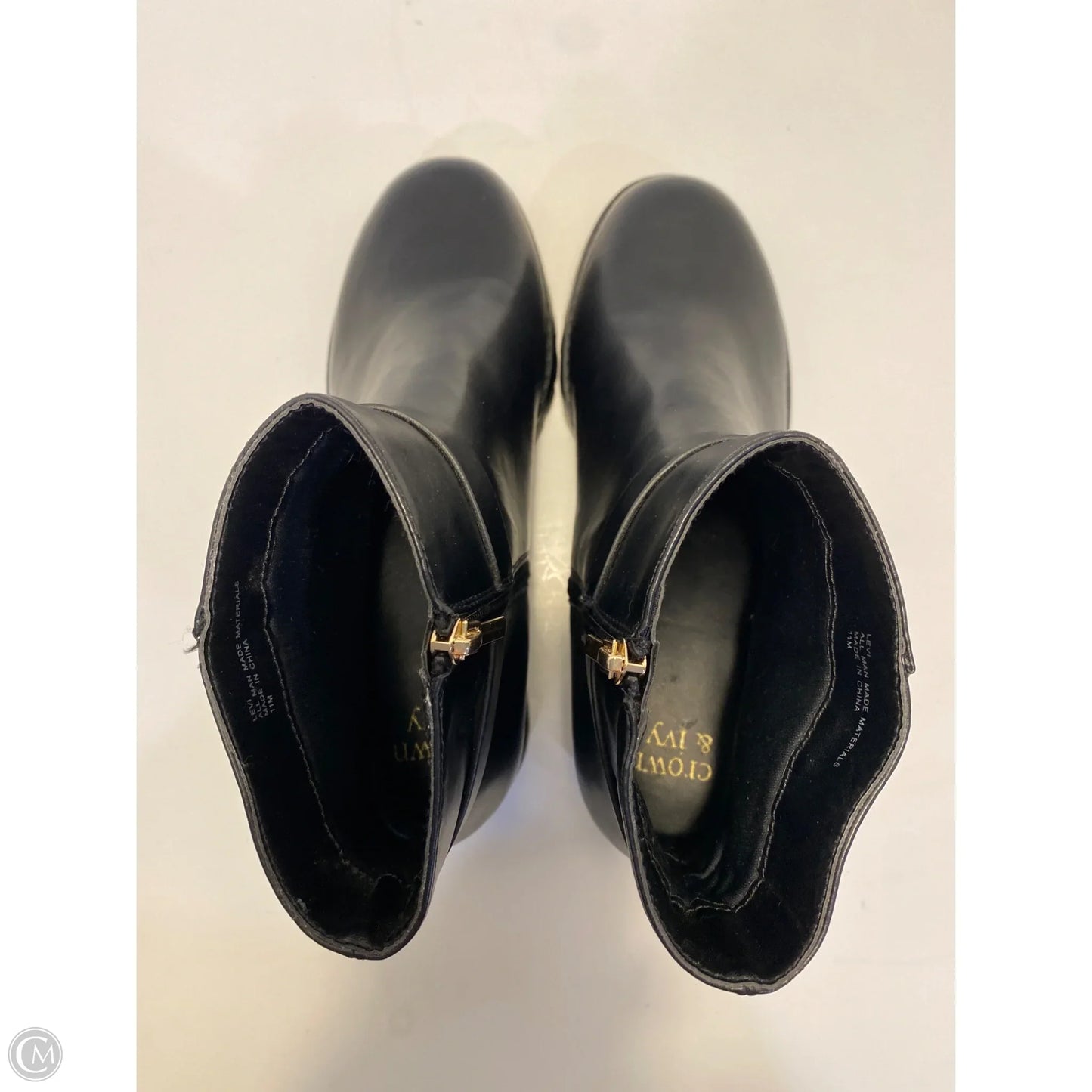 Boots Ankle Flats By Crown And Ivy In Black, Size: 11