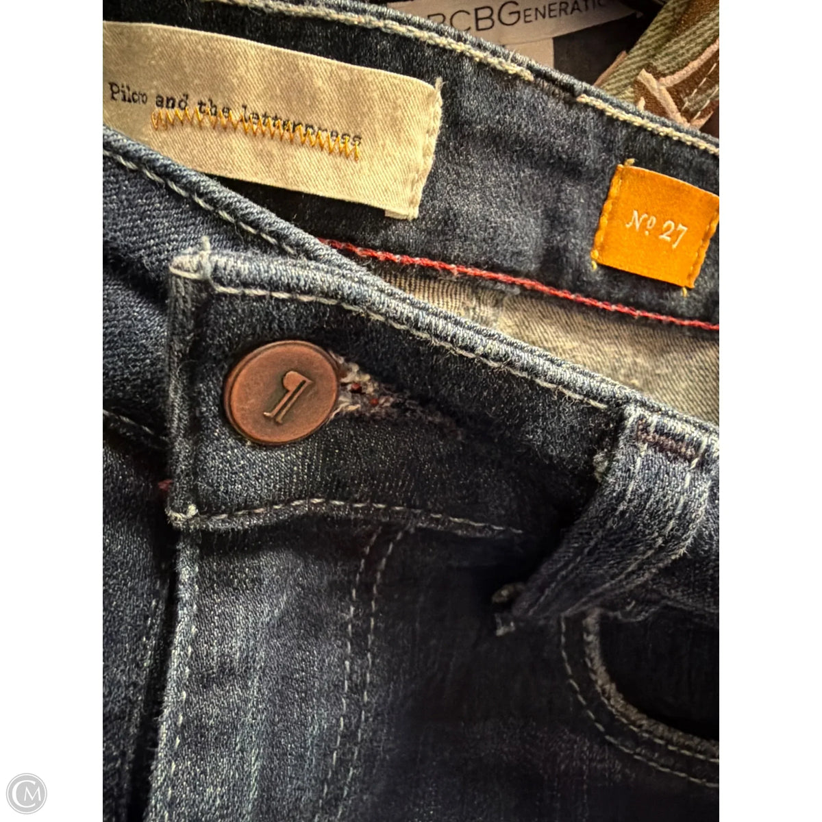 Jeans Flared By Pilcro In Blue Denim, Size: 4