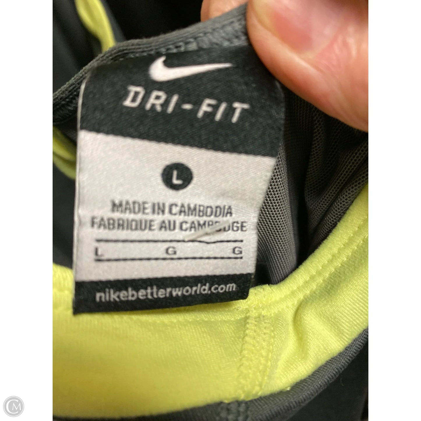 Athletic Tank Top By Nike In Grey, Size: L