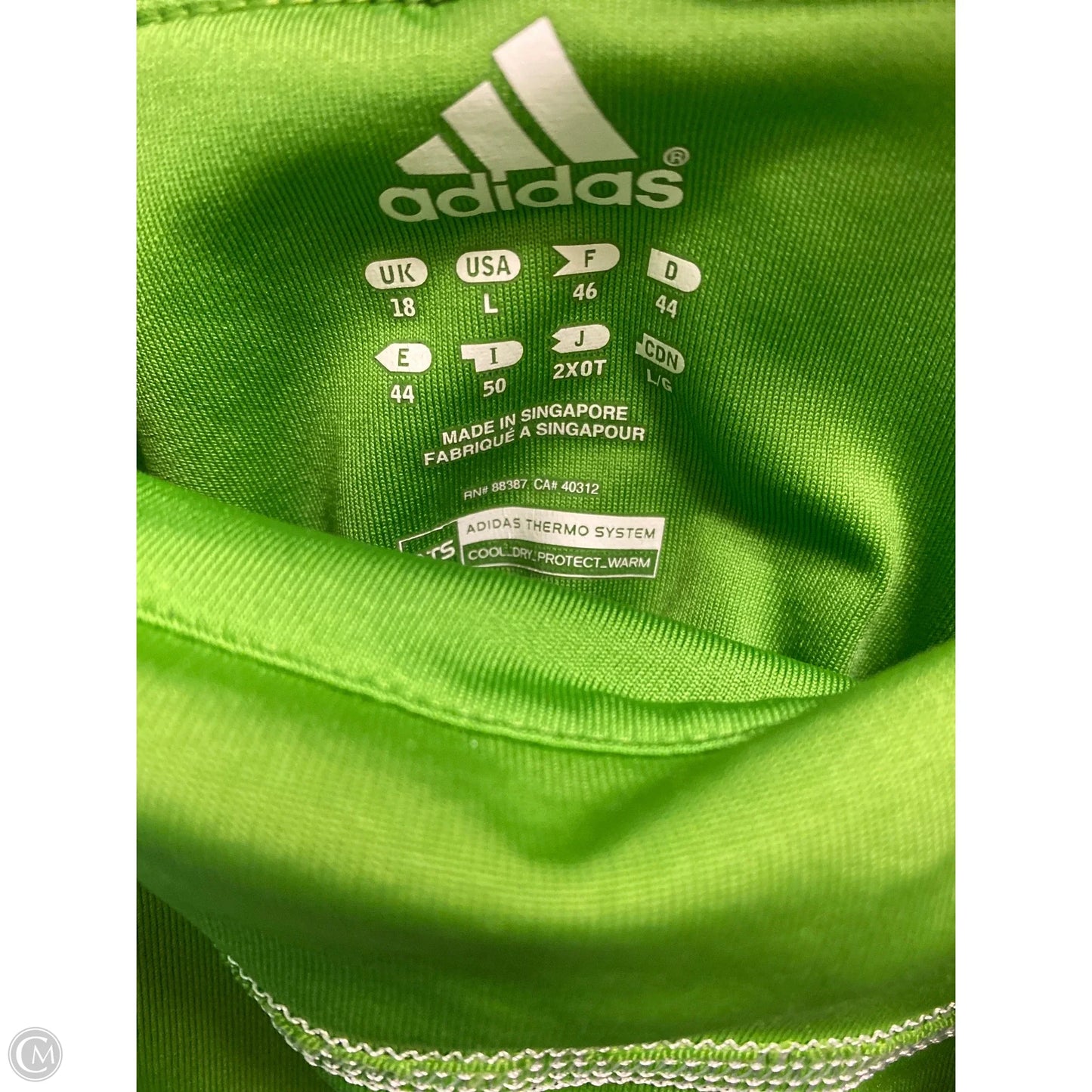 Athletic Tank Top By Adidas In Green, Size: L