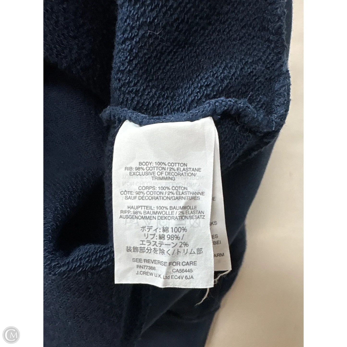 Sweatshirt Crewneck By Madewell In Navy, Size: L