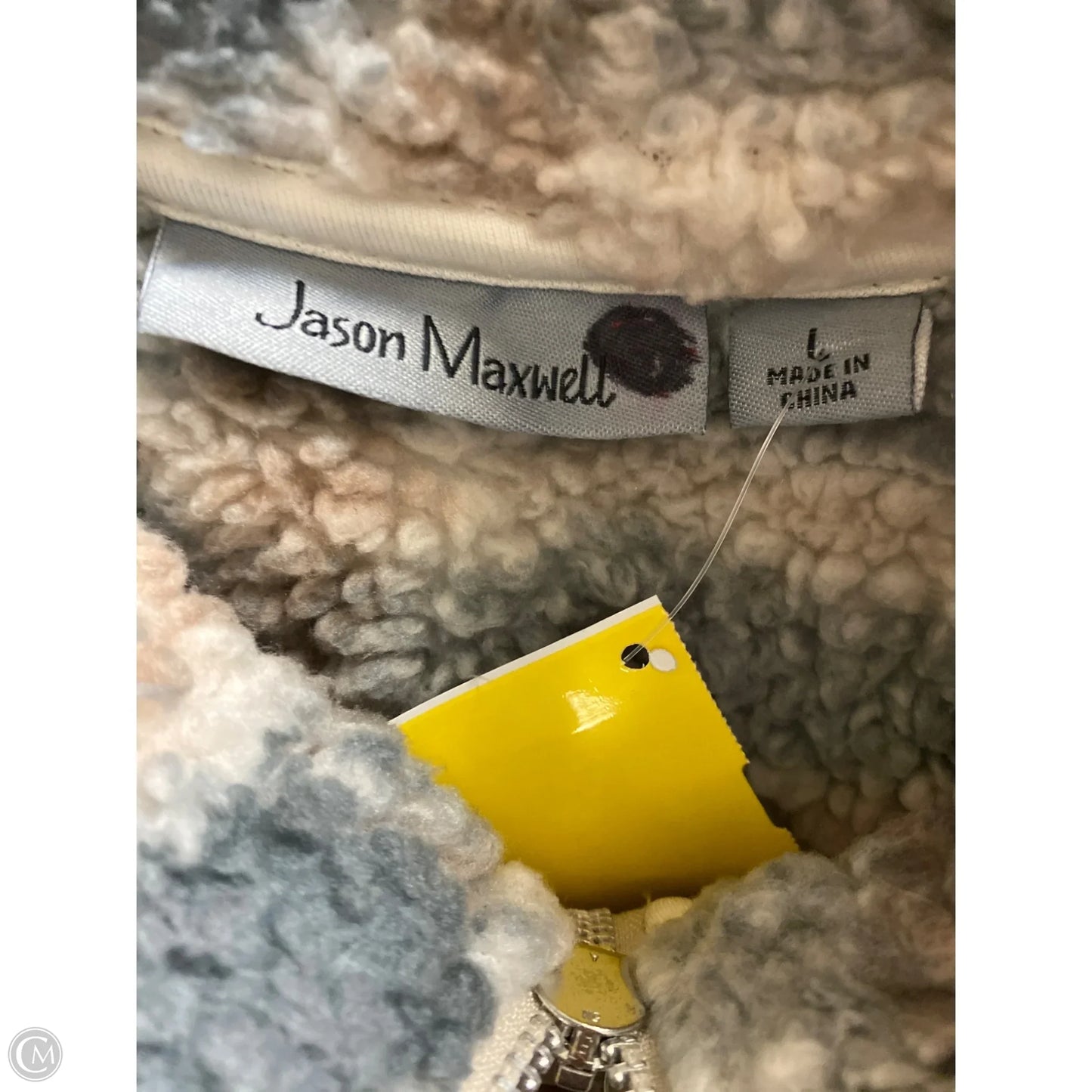 Jacket Faux Fur & Sherpa By Jason Maxwell In Grey, Size: L