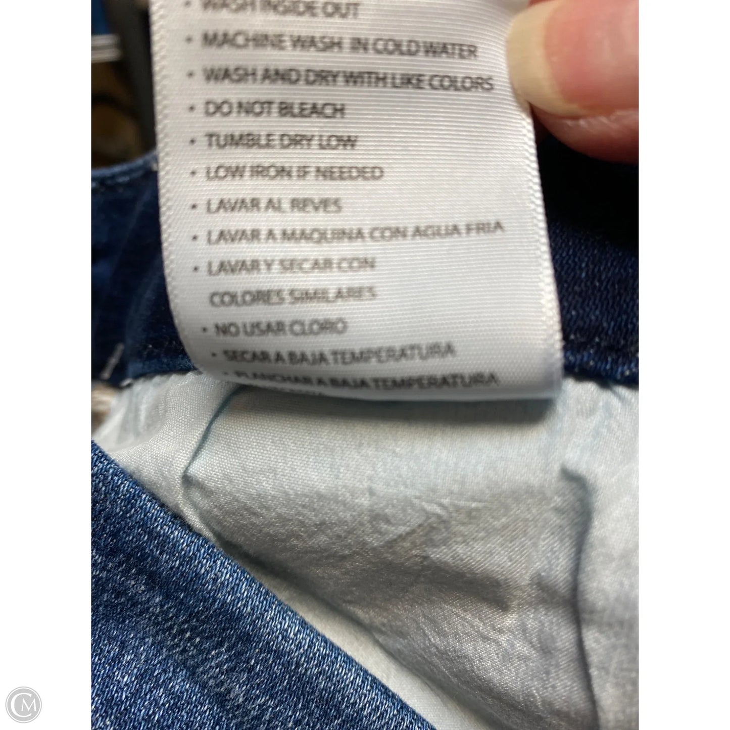 Jeans Cropped By Kancan In Blue Denim, Size: 20