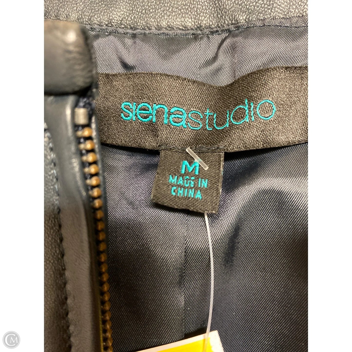 Jacket Leather By Clothes Mentor In Blue, Size: M