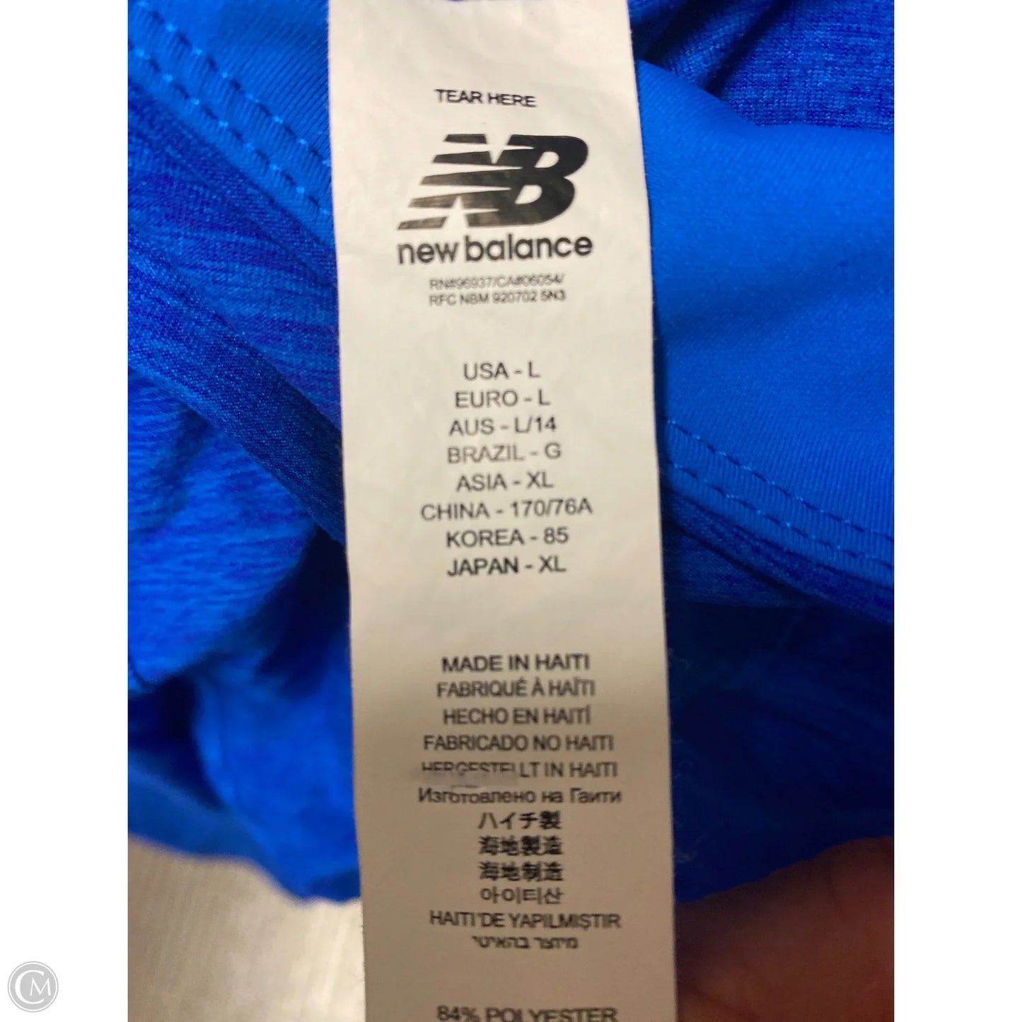 Athletic Leggings By New Balance In Blue, Size: L