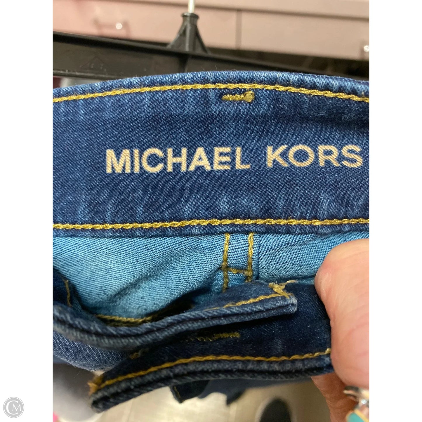 Jeans Flared By Michael By Michael Kors In Blue Denim, Size: 4