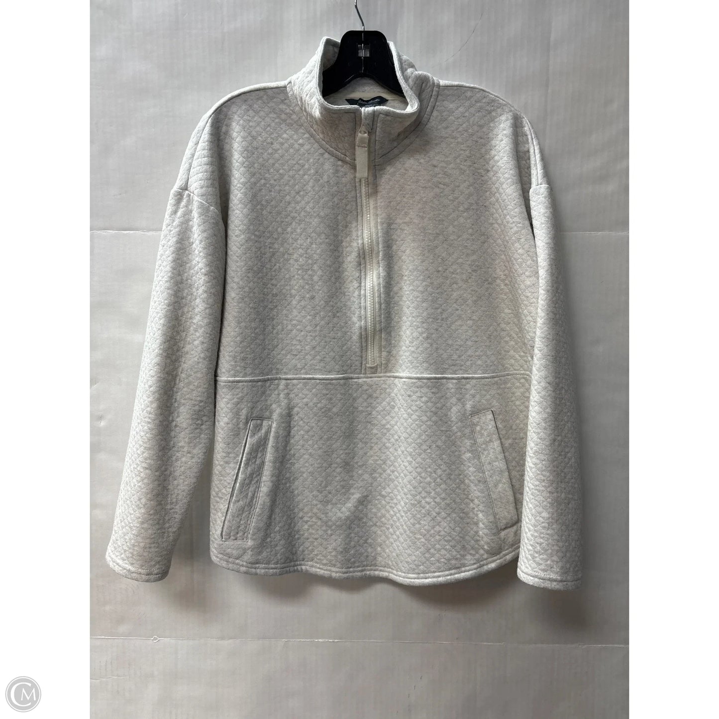 Sweatshirt Collar By Eddie Bauer In Grey, Size: M