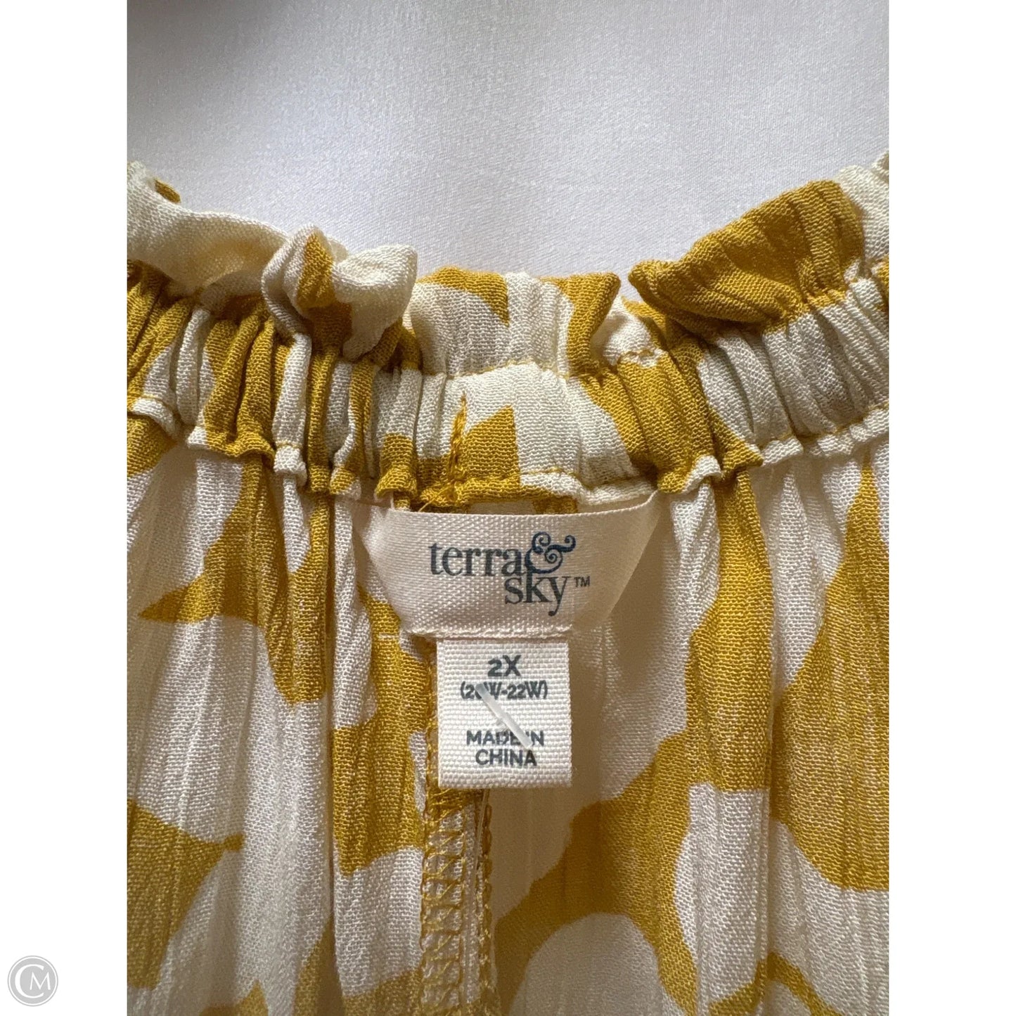 Top Long Sleeve By Terra & Sky In Cream, Size: 2x
