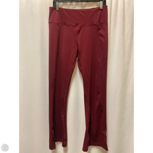 Athletic Leggings By Avia In Maroon, Size: L
