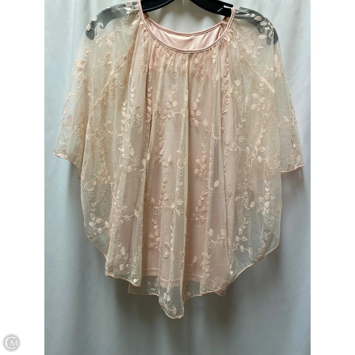 Top Short Sleeve By Cato In Pink, Size: M