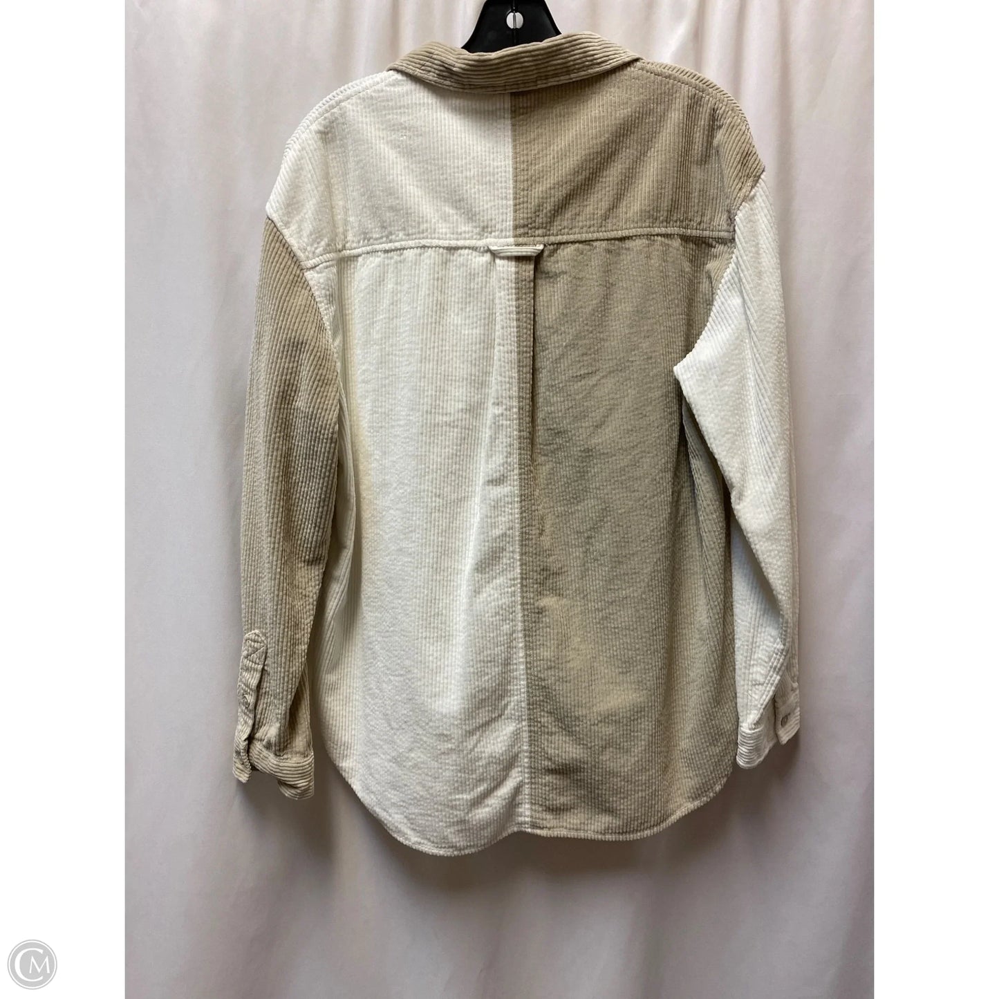 Top Long Sleeve By American Eagle In Cream, Size: M