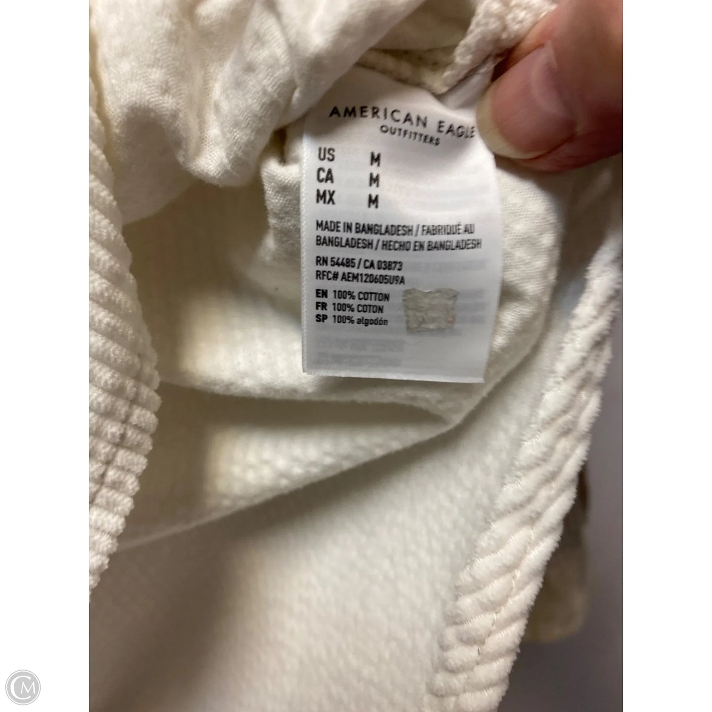 Top Long Sleeve By American Eagle In Cream, Size: M