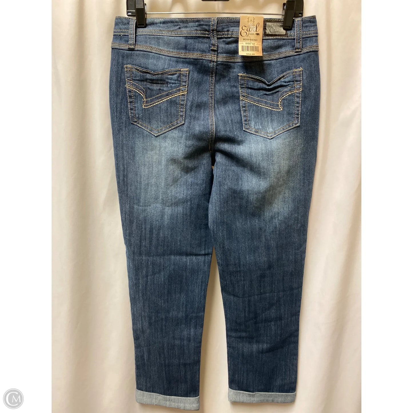 Jeans Cropped By Earl Jean In Blue Denim, Size: 10
