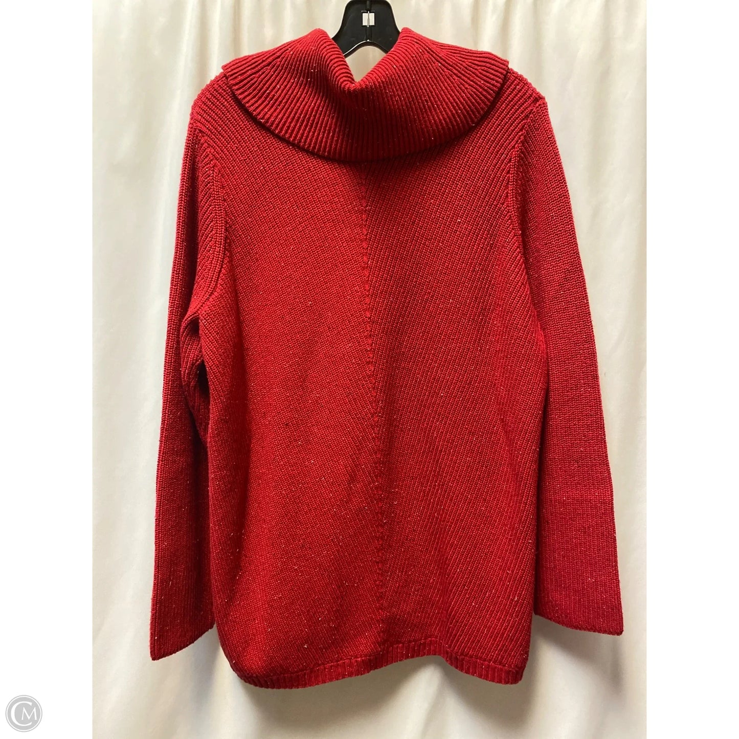 Sweater By Talbots In Red, Size: 1x