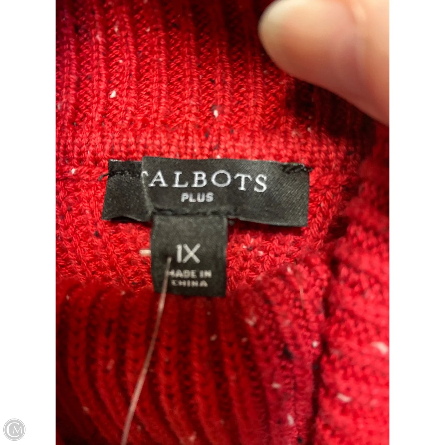 Sweater By Talbots In Red, Size: 1x