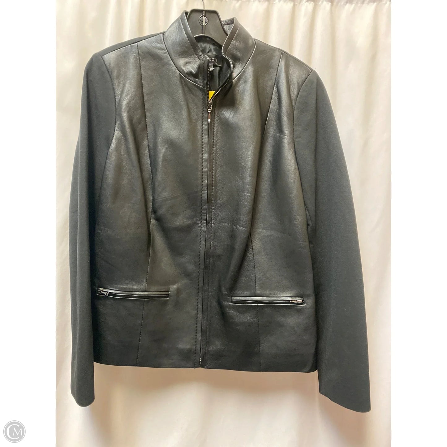 Jacket Leather By Talbots In Black, Size: L