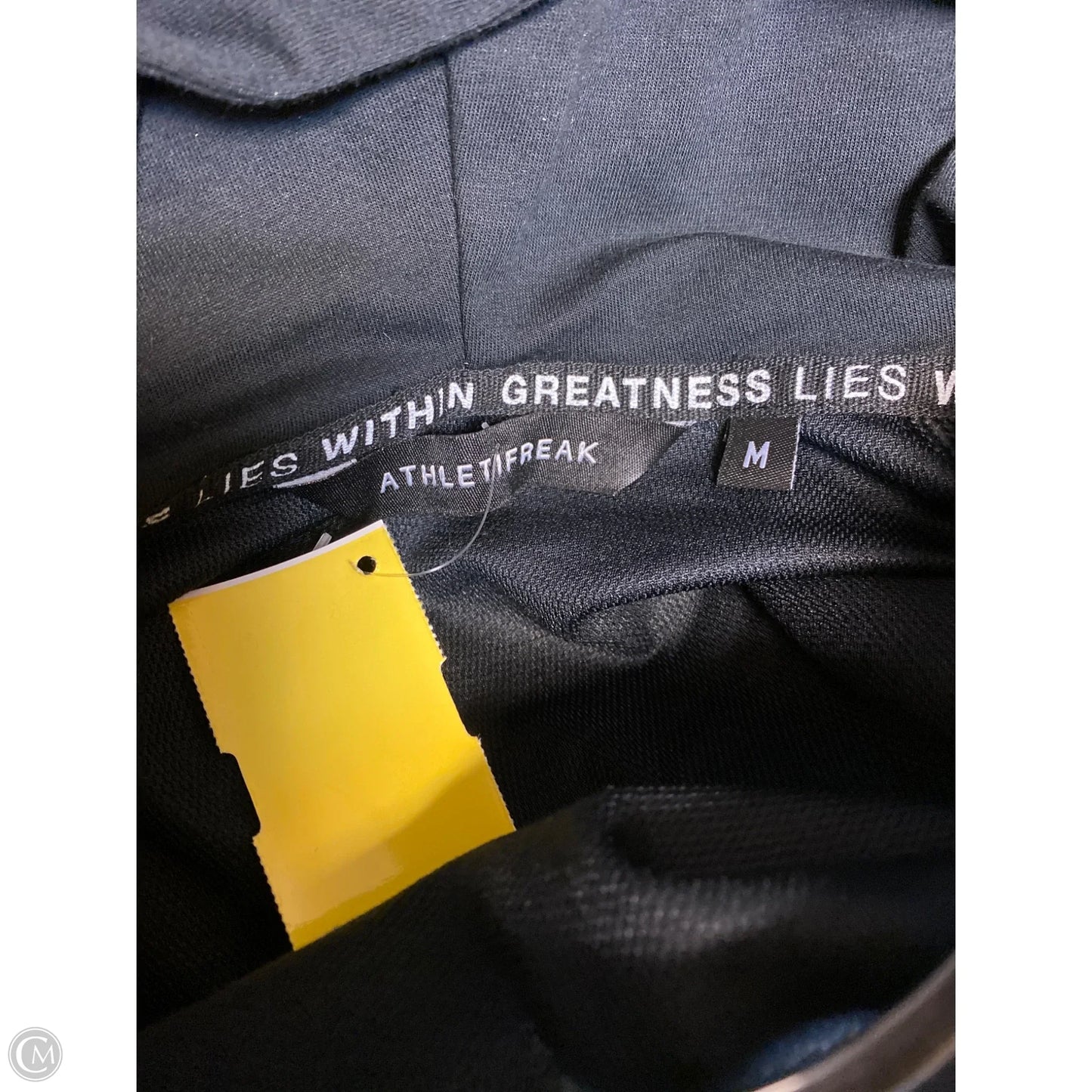 Athletic Top Long Sleeve Hoodie By Clothes Mentor In Black, Size: M