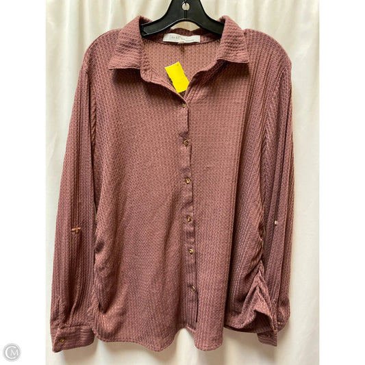 Top Long Sleeve By Eden & Olivia In Purple, Size: Xl