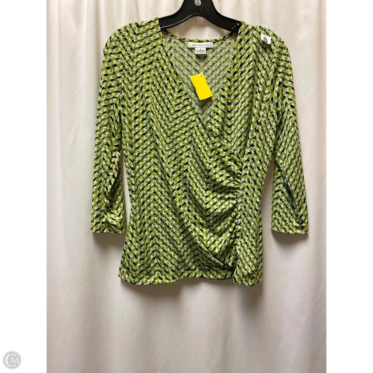 Top Long Sleeve By Liz Claiborne In Green, Size: S