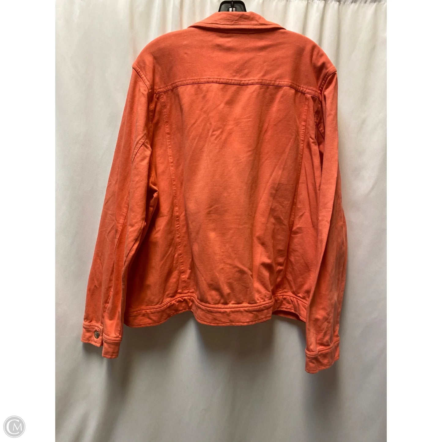 Jacket Shirt By Clothes Mentor In Pink, Size: 2x